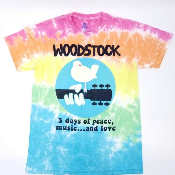 Liquid Blue Woodstock Tie Dye TShirt S 2016 Music - Picture 2 of 6